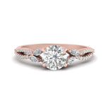 Load image into Gallery viewer, twisted-split-round-cut-vine-engagement-ring-in-rose-gold-FDENR3211RORANGLE3-NL-RG
