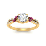 Load image into Gallery viewer, twisted-split-round-cut-vine-engagement-ring-with-pink-sapphire-in-yellow-gold-FDENR3211RORGSADRPIANGLE3-NL-YG

