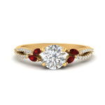 Load image into Gallery viewer, twisted-split-round-cut-vine-engagement-ring-with-ruby-in-yellow-gold-FDENR3211RORGRUDRANGLE3-NL-YG

