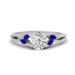 Load image into Gallery viewer, twisted-split-round-cut-vine-engagement-ring-with-sapphire-in-white-gold-FDENR3211RORGSABLANGLE3-NL-WG
