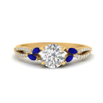 Load image into Gallery viewer, twisted-split-round-cut-vine-engagement-ring-with-sapphire-in-yellow-gold-FDENR3211RORGSABLANGLE3-NL-YG
