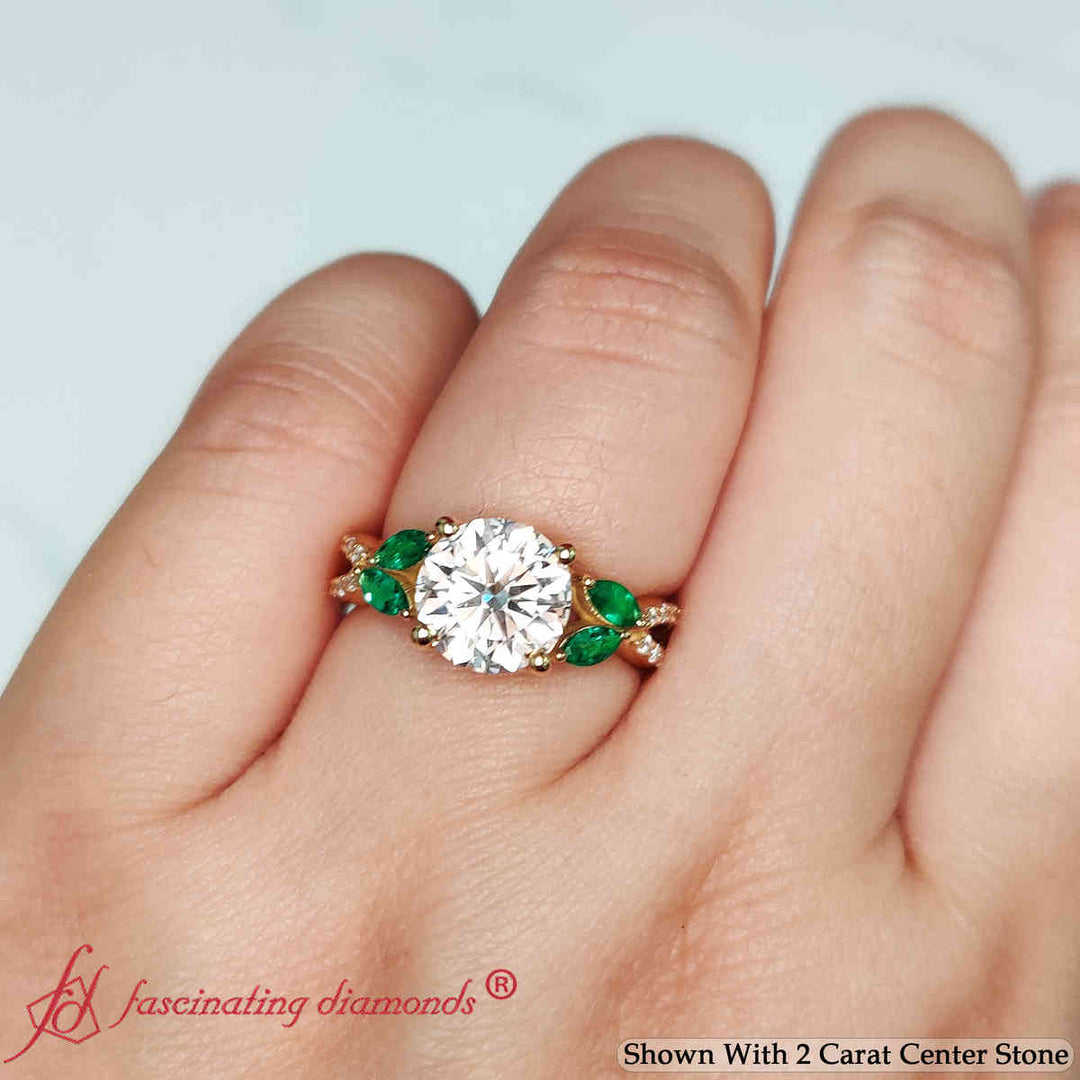 twisted-split-round-cut-vine-lab-diamond-engagement-ring-with-emerald-in-yellow-gold-fdenr3211-fancy-1-yg