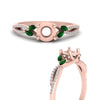 Load image into Gallery viewer, twisted-split-semi-mount-vine-engagement-ring-with-emerald-in-rose-gold-FDENR3211SMRGEMGRANGEL3-NL-RG