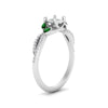 Load image into Gallery viewer, twisted-split-semi-mount-vine-engagement-ring-with-emerald-in-white-gold-FDENR3211SMRGEMGRANGEL3-NL-WG