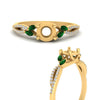 Load image into Gallery viewer, twisted-split-semi-mount-vine-engagement-ring-with-emerald-in-yellow-gold-FDENR3211SMRGEMGRANGEL3-NL-YG