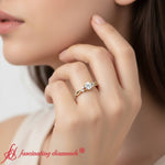 Load image into Gallery viewer, twisted-split-vine-engagement-ring-yellow-gold-fdens3211r-model
