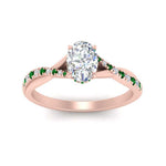 Load image into Gallery viewer, twisted-under-halo-emerald-engagement-ring-in-FD10090OVRGEMGRANGLE3-NL-RG
