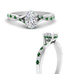 Load image into Gallery viewer, twisted-under-halo-emerald-engagement-ring-in-FD10090OVRGEMGRANGLE3-NL-WG
