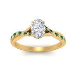 Load image into Gallery viewer, twisted-under-halo-emerald-engagement-ring-in-FD10090OVRGEMGRANGLE3-NL-YG
