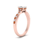 Load image into Gallery viewer, twisted-under-halo-orange-sapphire-engagement-ring-in-FD10090OVRGSAORANGLE3-NL-RG
