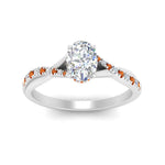 Load image into Gallery viewer, twisted-under-halo-orange-sapphire-engagement-ring-in-FD10090OVRGSAORANGLE3-NL-WG
