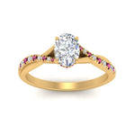 Load image into Gallery viewer, twisted-under-halo-pink-sapphire-engagement-ring-in-FD10090OVRGSADRPIANGLE3-NL-YG
