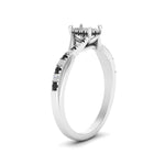 Load image into Gallery viewer, twisted-under-semi-moun-halo-black-diamond-engagement-ring-in-FD10090SMRGBLACKANGLE3-NL-WG
