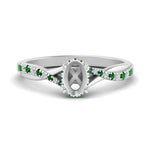 Load image into Gallery viewer, twisted-under-semi-moun-halo-emerald-engagement-ring-in-FD10090SMRGEMGRANGLE3-NL-WG
