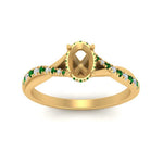 Load image into Gallery viewer, twisted-under-semi-moun-halo-emerald-engagement-ring-in-FD10090SMRGEMGRANGLE3-NL-YG
