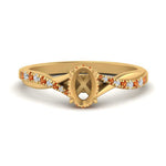 Load image into Gallery viewer, twisted-under-semi-moun-halo-orange-sapphire-engagement-ring-in-FD10090SMRGSAORANGLE3-NL-YG
