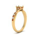 Load image into Gallery viewer, twisted-under-semi-moun-halo-orange-sapphire-engagement-ring-in-FD10090SMRGSAORANGLE3-NL-YG

