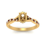 Load image into Gallery viewer, twisted-under-semi-moun-halo-ruby-engagement-ring-in-FD10090SMRGRUDRANGLE3-NL-YG
