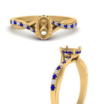Load image into Gallery viewer, twisted-under-semi-moun-halo-sapphire-engagement-ring-in-FD10090SMRGSABLANGLE3-NL-YG
