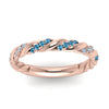 Load image into Gallery viewer, twisted-vine-diamond-wedding-band-with-blue-topaz-in-rose-gold-FD9127BGICBLTOANGLE5-NL-RG