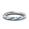 Load image into Gallery viewer, twisted-vine-diamond-wedding-band-with-blue-topaz-in-white-gold-FD9127BGICBLTO-NL-WG