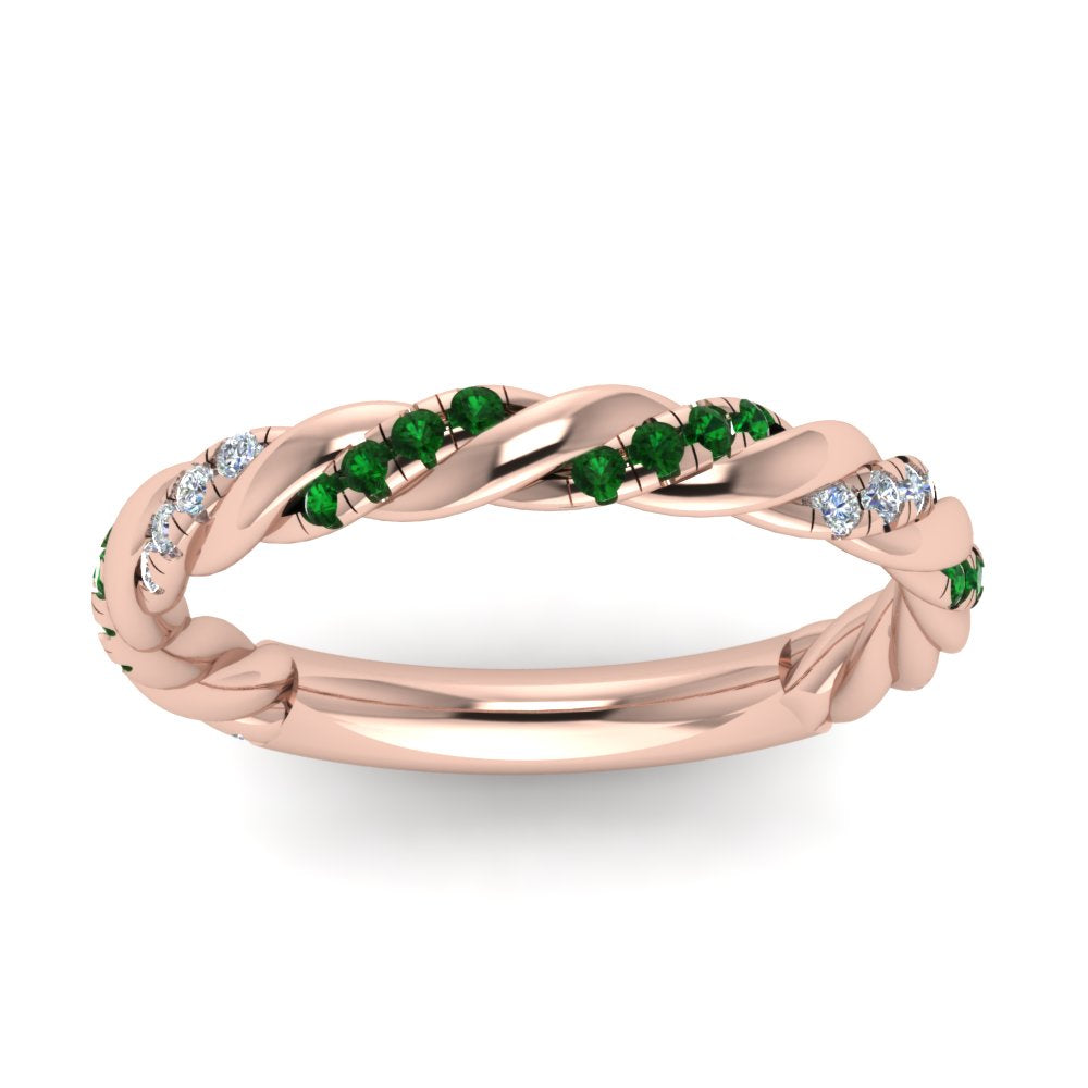 twisted-vine-diamond-wedding-band-with-emerald-in-rose-gold-FD9127BGEMGRANGLE5-NL-RG
