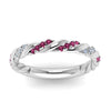 Load image into Gallery viewer, twisted-vine-diamond-wedding-band-with-pink-sapphire-in-white-gold-FD9127BGSADRPIANGLE5-NL-WG