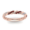 Load image into Gallery viewer, twisted-vine-diamond-wedding-band-with-ruby-in-rose-gold-FD9127BGRUDRANGLE5-NL-RG