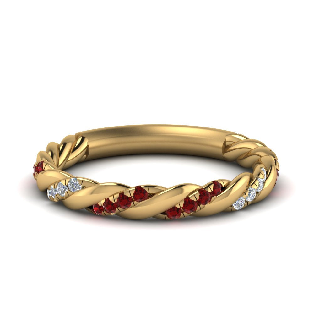 twisted-vine-diamond-wedding-band-with-ruby-in-yellow-gold-FD9127BGRUDR-NL-YG