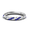 Load image into Gallery viewer, twisted-vine-diamond-wedding-band-with-sapphire-in-white-gold-FD9127BGSABL-NL-WG