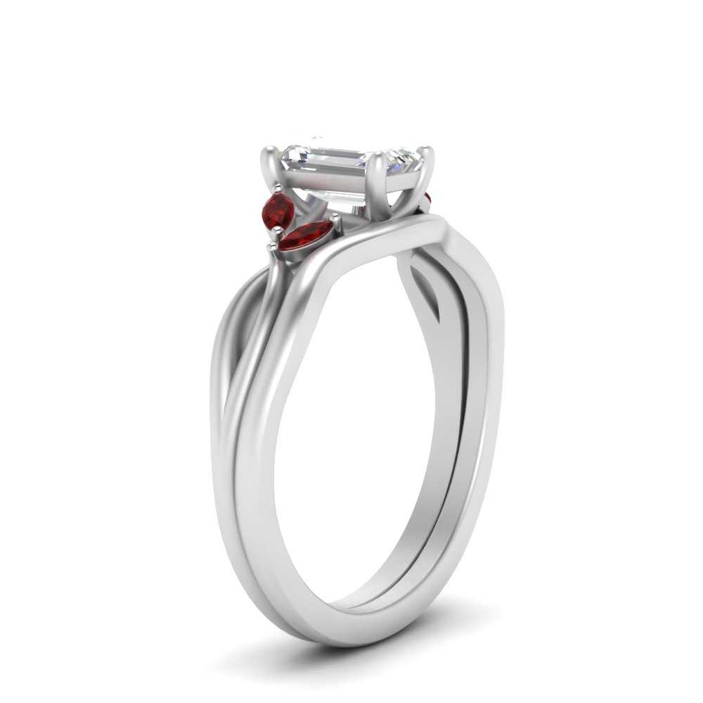 twisted-vine-emerald-cut-bridal-ruby-ring-set-with-plain-shank-in-white-gold-FD8300EMB1GRUDR-NL-WG.jpg