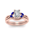 Thumbnail 29 - twisted-vine-emerald-cut-bridal-sapphire-ring-set-with-plain-shank-in-rose-gold-FD8300EMB1GSABL-NL-RG.jpg