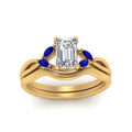 Thumbnail 35 - twisted-vine-emerald-cut-bridal-sapphire-ring-set-with-plain-shank-in-yellow-gold-FD8300EMB1GSABL-NL-YG.jpg