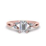 Load image into Gallery viewer, twisted-vine-emerald-cut-diamond-ring-in-rose-gold-FD8300EMRB1-NL-RG.jpg
