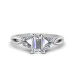 Load image into Gallery viewer, twisted-vine-emerald-cut-diamond-ring-in-white-gold-FD8300EMRB1-NL-WG.jpg
