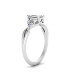 Load image into Gallery viewer, twisted-vine-emerald-cut-diamond-ring-in-white-gold-FD8300EMRB1-NL-WG.jpg
