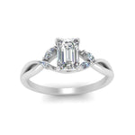 Load image into Gallery viewer, twisted-vine-emerald-cut-diamond-ring-in-white-gold-FD8300EMRB1-NL-WG.jpg
