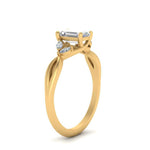 Load image into Gallery viewer, twisted-vine-emerald-cut-diamond-ring-in-yellow-gold-FD8300EMRB1-NL-YG.jpg
