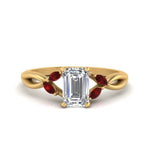 Load image into Gallery viewer, twisted-vine-emerald-cut-ruby-ring-in-yellow-gold-FD8300EMRB1GRUDR-NL-YG.jpg
