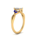 Load image into Gallery viewer, twisted-vine-emerald-cut-sapphire-ring-in-yellow-gold-FD8300EMRB1GSABL-NL-YG.jpg
