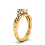 Load image into Gallery viewer, twisted-vine-radiant-cut-bridal-diamond-ring-set-with-plain-shank-in-yellow-gold-FD8300RAB1-NL-YG.jpg
