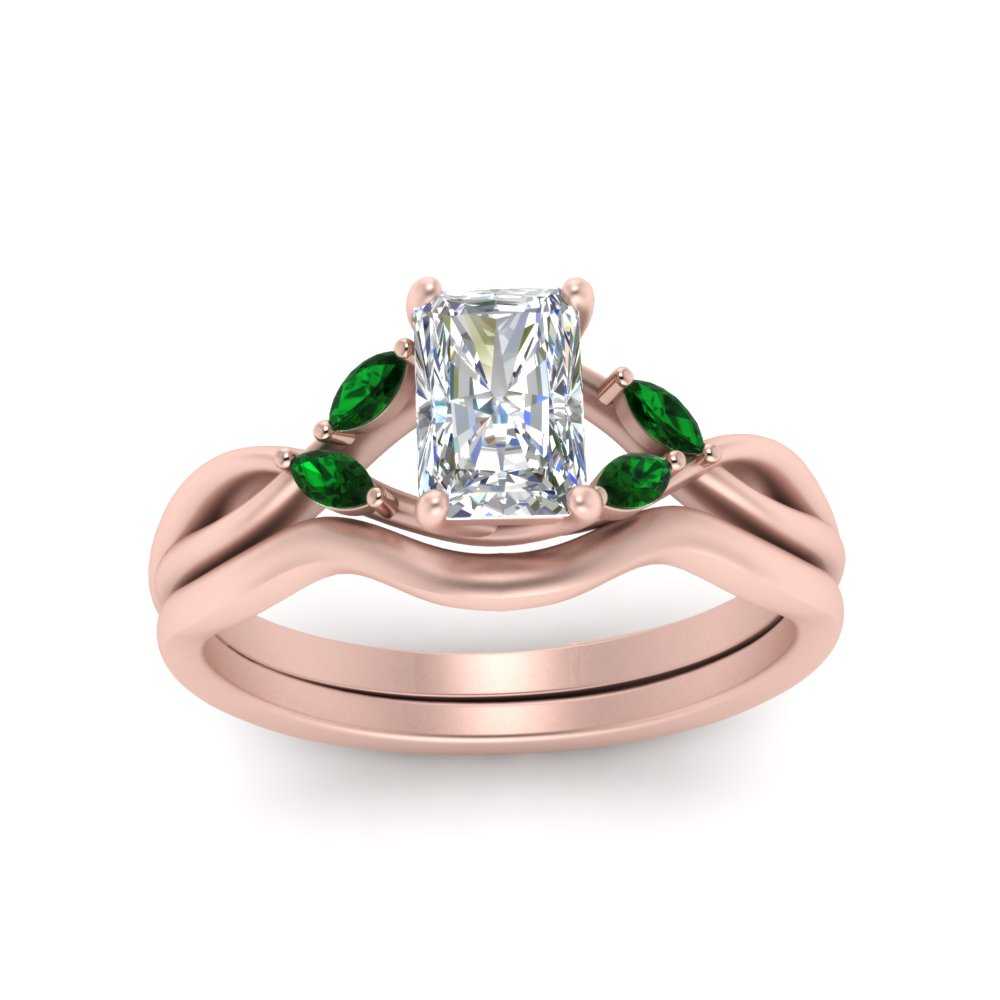 twisted-vine-radiant-cut-bridal-emerald-ring-set-with-plain-shank-in-rose-gold-FD8300RAB1GEMGR-NL-RG.jpg