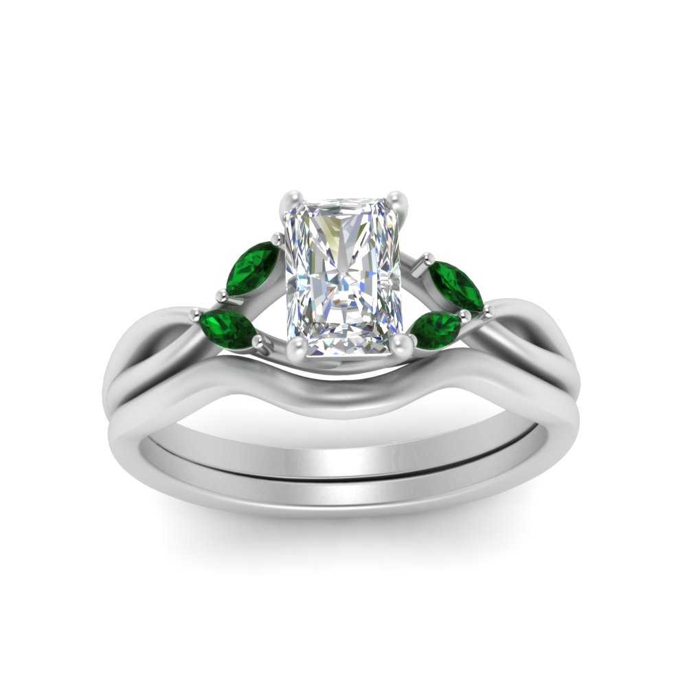 twisted-vine-radiant-cut-bridal-emerald-ring-set-with-plain-shank-in-white-gold-FD8300RAB1GEMGR-NL-WG.jpg