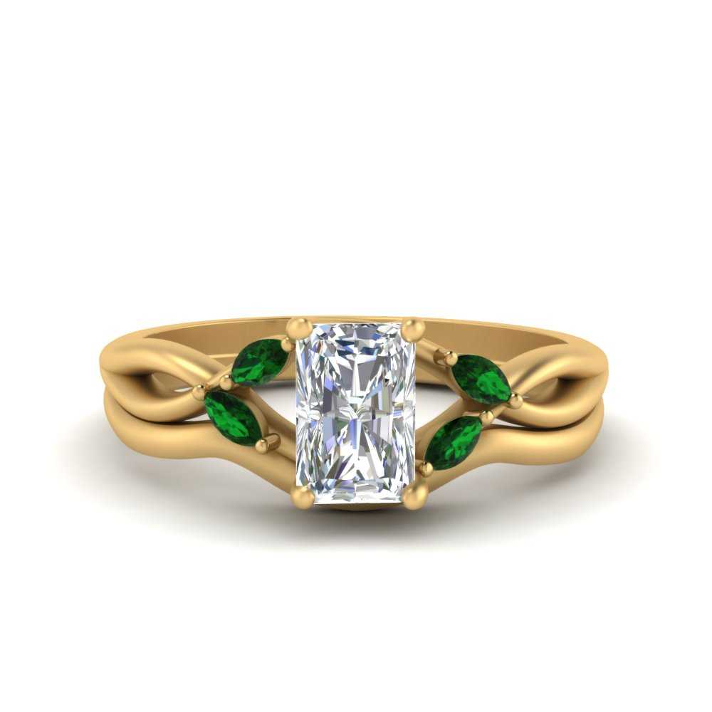 twisted-vine-radiant-cut-bridal-emerald-ring-set-with-plain-shank-in-yellow-gold-FD8300RAB1GEMGR-NL-YG.jpg