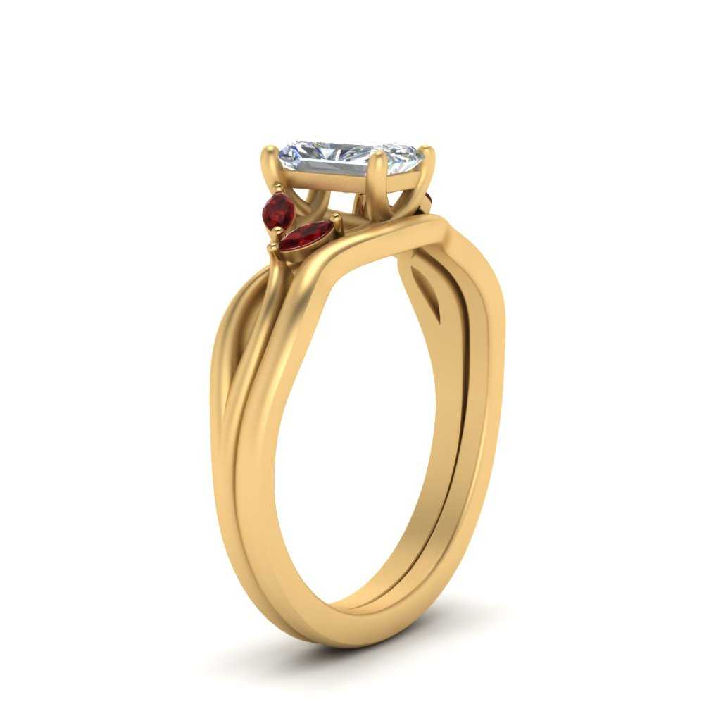 twisted-vine-radiant-cut-bridal-ruby-ring-set-with-plain-shank-in-yellow-gold-FD8300RAB1GRUDR-NL-YG.jpg