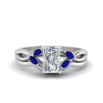 Load image into Gallery viewer, twisted-vine-radiant-cut-bridal-sapphire-ring-set-with-plain-shank-in-white-gold-FD8300RAB1GSABL-NL-WG.jpg
