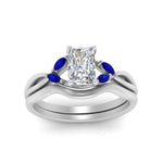 Load image into Gallery viewer, twisted-vine-radiant-cut-bridal-sapphire-ring-set-with-plain-shank-in-white-gold-FD8300RAB1GSABL-NL-WG.jpg
