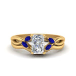 Load image into Gallery viewer, twisted-vine-radiant-cut-bridal-sapphire-ring-set-with-plain-shank-in-yellow-gold-FD8300RAB1GSABL-NL-YG.jpg
