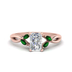 Load image into Gallery viewer, twisted-vine-radiant-cut-emerald-ring-in-rose-gold-FD8300RARB1GEMGR-NL-RG.jpg
