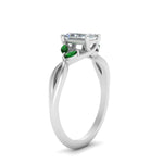 Load image into Gallery viewer, twisted-vine-radiant-cut-emerald-ring-in-white-gold-FD8300RARB1GEMGR-NL-WG.jpg
